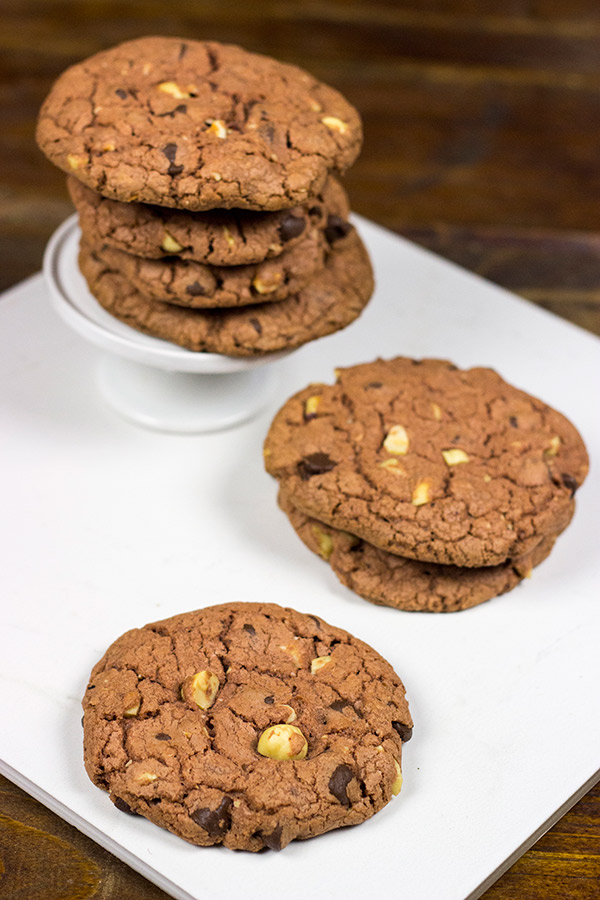 Looking for a fun twist on the classic chocolate cookie? | Dark Chocolate Chip Hazelnut Cookies Looking for a fun twist on the classic chocolate cookie? | Dark Chocolate Chip Hazelnut Cookies