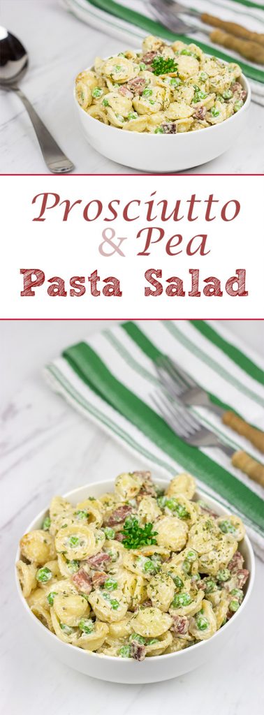This Prosciutto and Pea Pasta Salad is a fun twist on a classic, and it's an excellent side dish to serve alongside your favorite grilled summer recipes!