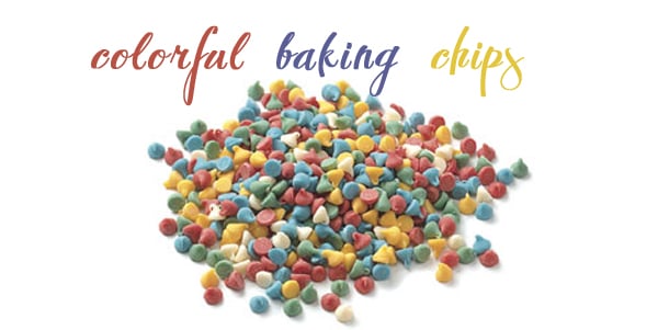 colorful baking chips