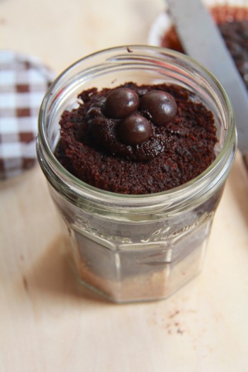 chocolate root beer cake in jar chocolate root beer cake in jar