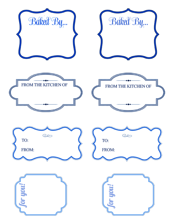 blue baking gift tags