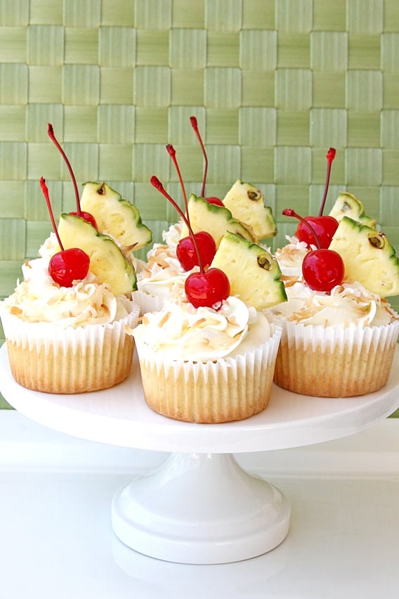 pina colada cupcakes