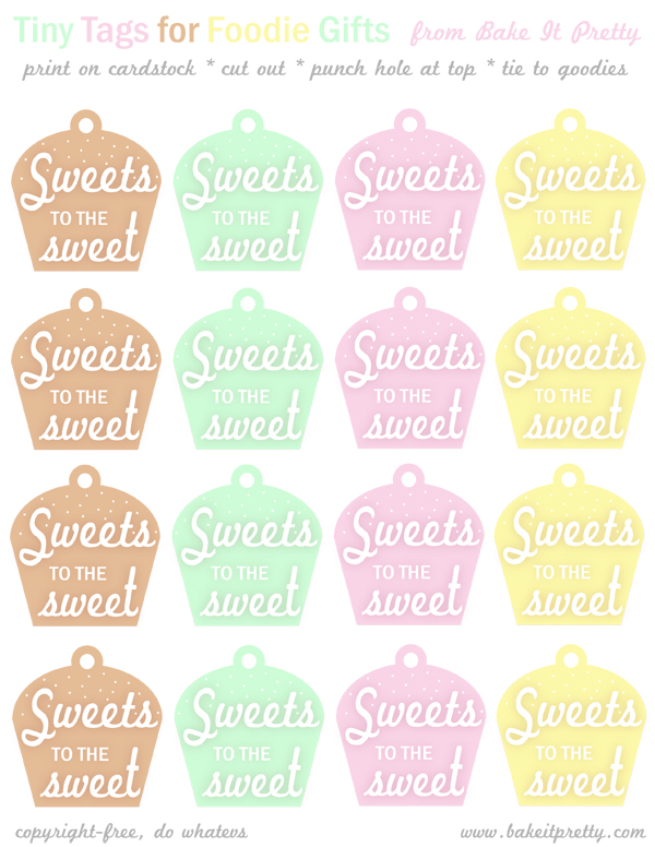 sweet free printable tags