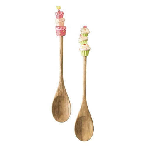 cupcake themed bakery wooden spoons