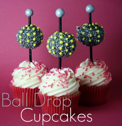 ball drop cupcakes