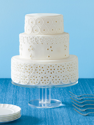 eyelet lace wedding cake eyelet lace wedding cake