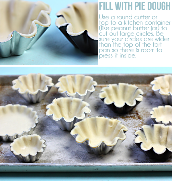 Tutorial for making mini pies with tart and brioche pans!