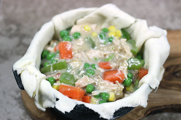 Homemade Chicken Pot Pie ready to be baked!
