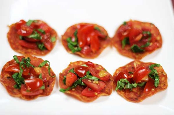 Salami Bruschetta--click for recipe from Spiced!