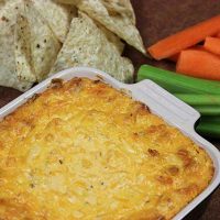 Easy Buffalo Chicken Dip--click for recipe from Spiced!