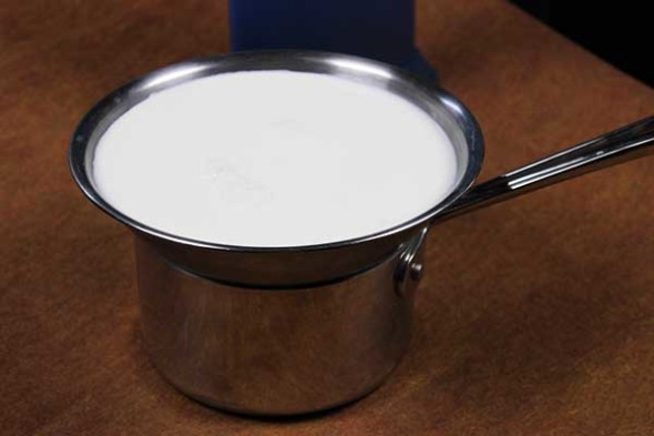Easy "at-home" double boiler--click for Crab Bisque recipe from Spiced!