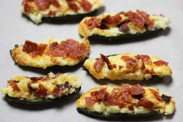 Salami Jalapeno Poppers--click for recipe from Spiced!