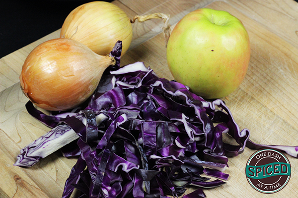 Tasty Braised Red Cabbage with Apple--click for recipe from Spicedblog.com