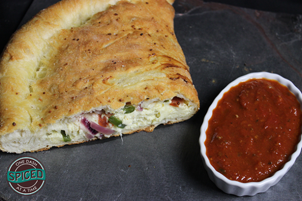 How to Make an Amazing Homemade Calzone--click for recipe from Spiced!