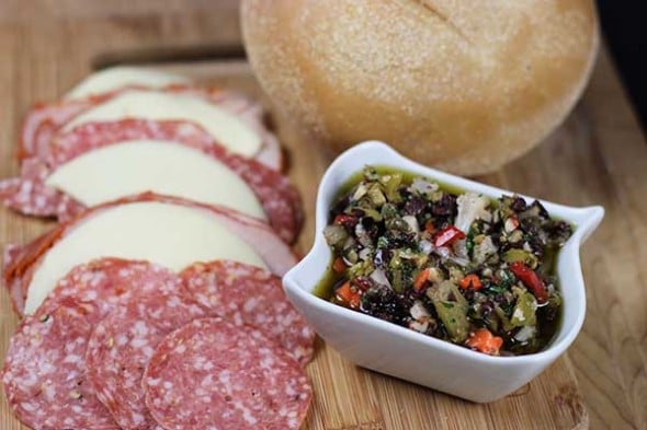 New Orleans' style Muffaletta Sandwich--If you love Italian meats, then you have to try this!