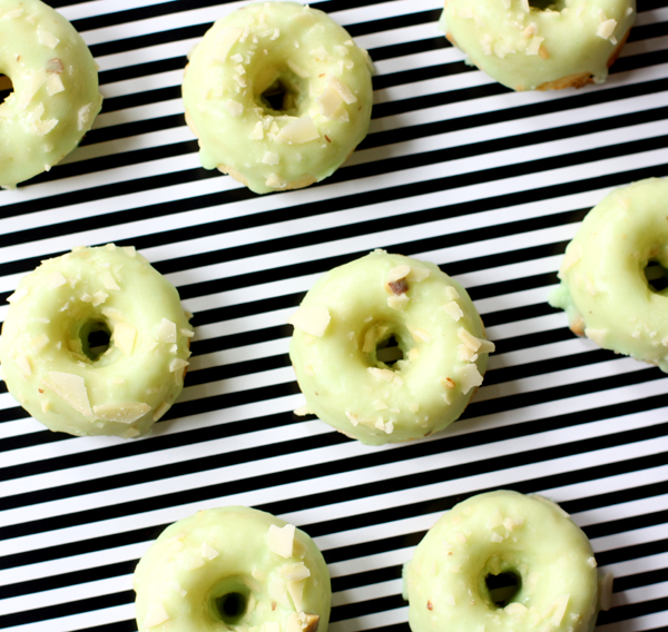 Mini Pistachio Almond Donuts - Baked!