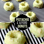 Mini Pistachio Almond Donuts - Taste like mini petit four donuts!