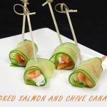 Smoked Salmon and Chive Canapé--super easy party recipe from Spiced!