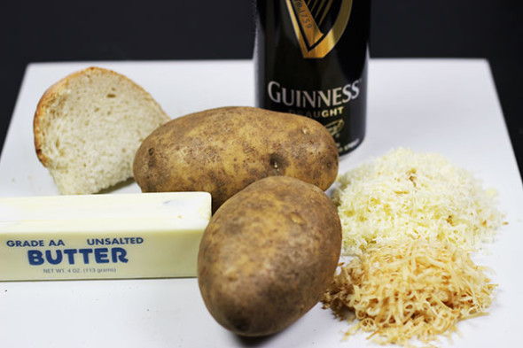 Guinness Potatoes au Gratin...that's right, potatoes, cheese, AND Guinness! Click for recipe from Spiced.