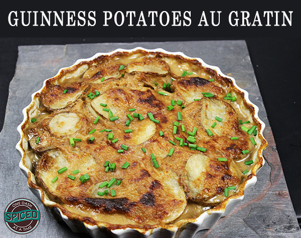 Guinness Potatoes au Gratin...that's right, potatoes, cheese, AND Guinness! Click for recipe from Spiced.