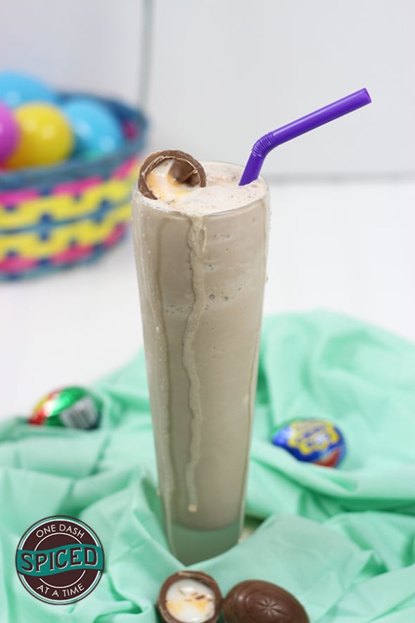 Cadbury Creme Egg Milkshake--click for recipe from Spiced!