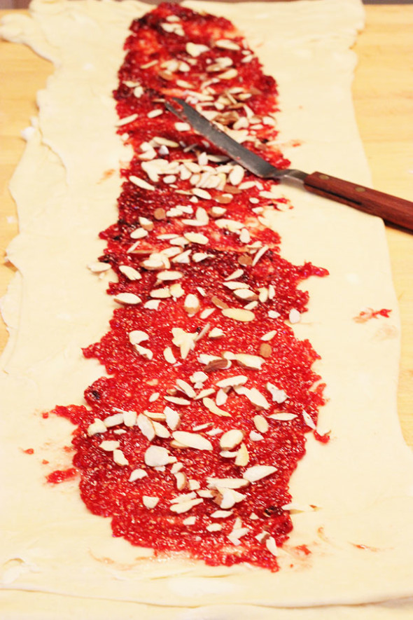 Raspberry Almond Kringle--click for recipe from Spiced!