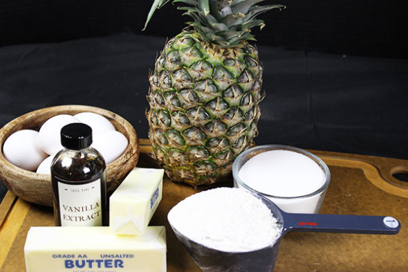 Homemade Vanilla Pound Cake with Seared Pineapple and Honey Sauce--click for recipe from Spiced!