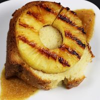 Homemade Vanilla Pound Cake with Seared Pineapple and Honey Sauce--click for recipe from Spiced!