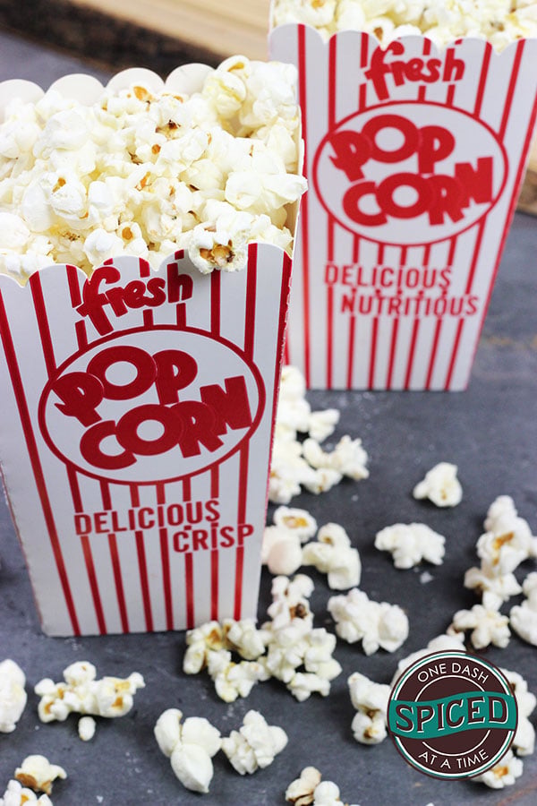 Parmesan + Rosemary Stovetop Popcorn--click for recipe from Spiced!