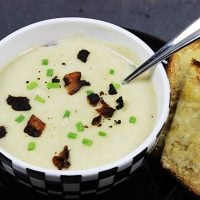 Irish Potato + Leek Soup--click for recipe from Spiced!