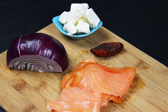 Smoked Salmon & Chipotle Cream Cheese Dip--click for recipe from Spiced!