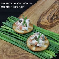 Smoked Salmon & Chipotle Cream Cheese Dip--click for recipe from Spiced!