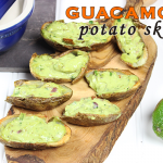Guacamole Potato Skins--perfect appetizer for Cinco de Mayo! #appetizer #guacamole #cincodemayo