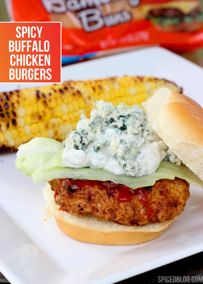 Spicy Buffalo Chicken Burgers - taste JUST like the wings!