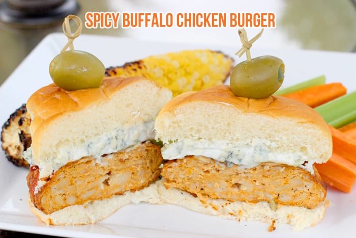 Spicy Buffalo Chicken Burgers - taste JUST like the wings!