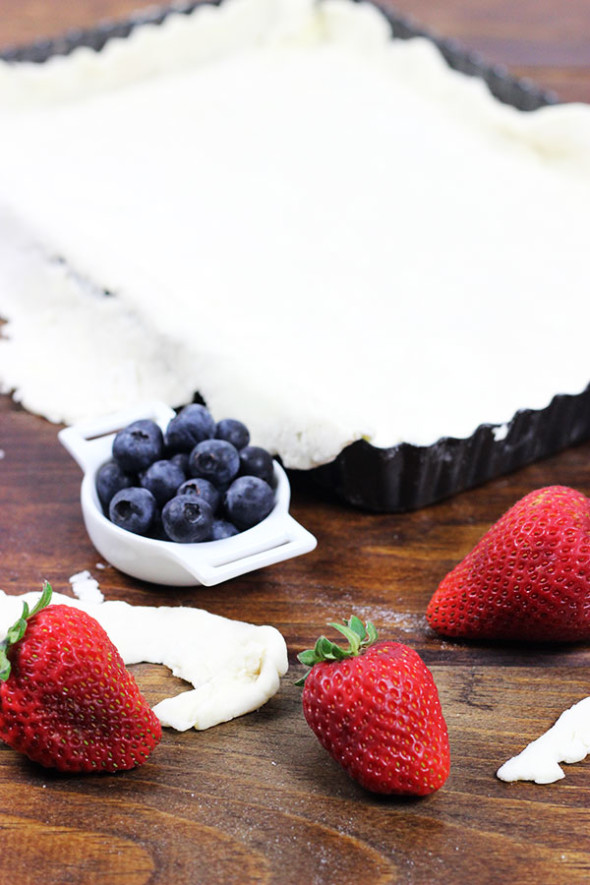 Red White & Berry Tart #summer #4thofJuly #strawberry #blueberry