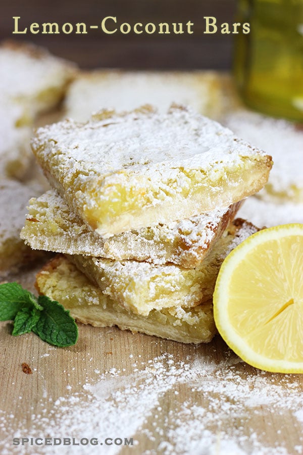 Lemon Coconut Bars. These taste like summer on a plate! #lemon #summer #dessert