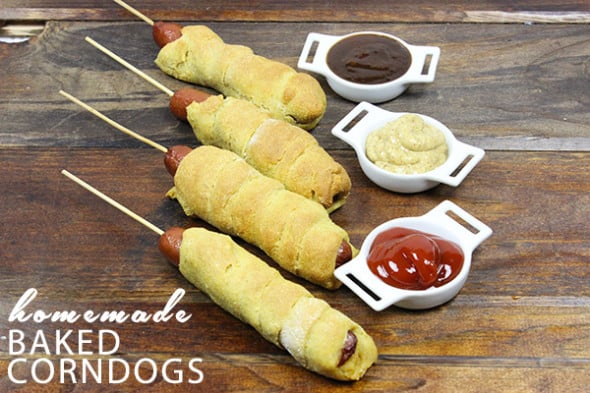 Baked Corndogs from spicedblog.com #fairfood #notfried