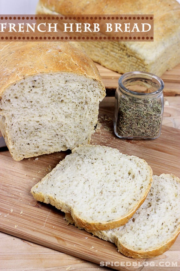 French Herb Bread. Perfect for delicious sandwiches! #bread