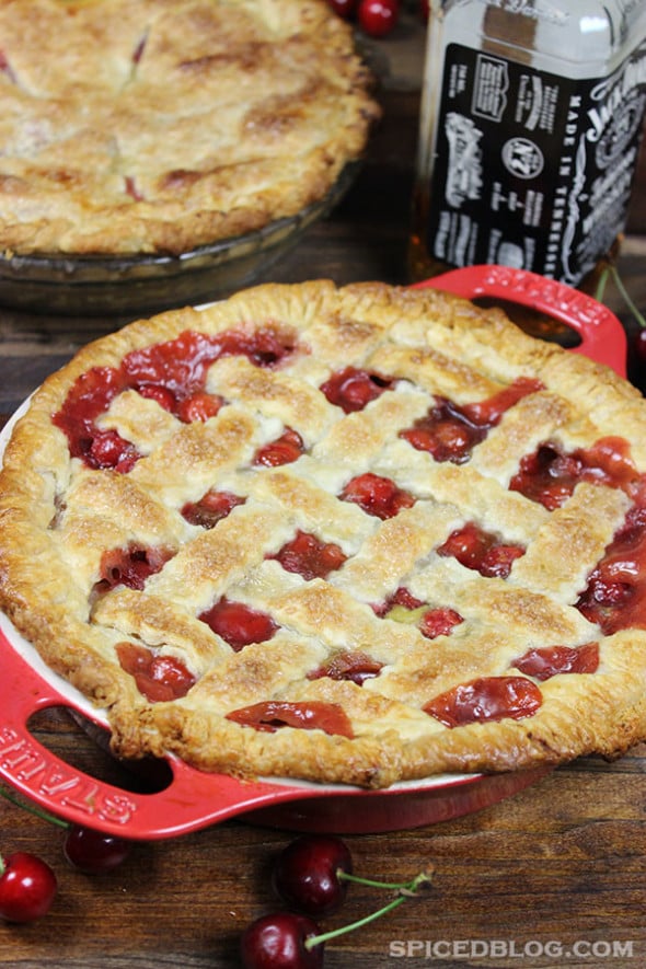 Bourbon Sour Cherry Pie