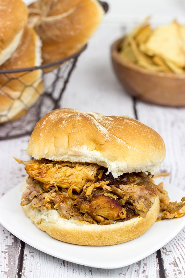 Pulled Pork Sandwich: This is one of my top 3 favorite summer recipes of all time! The pork shoulder is slow-cooked in a smoker all day, and it's absolutely delicious!