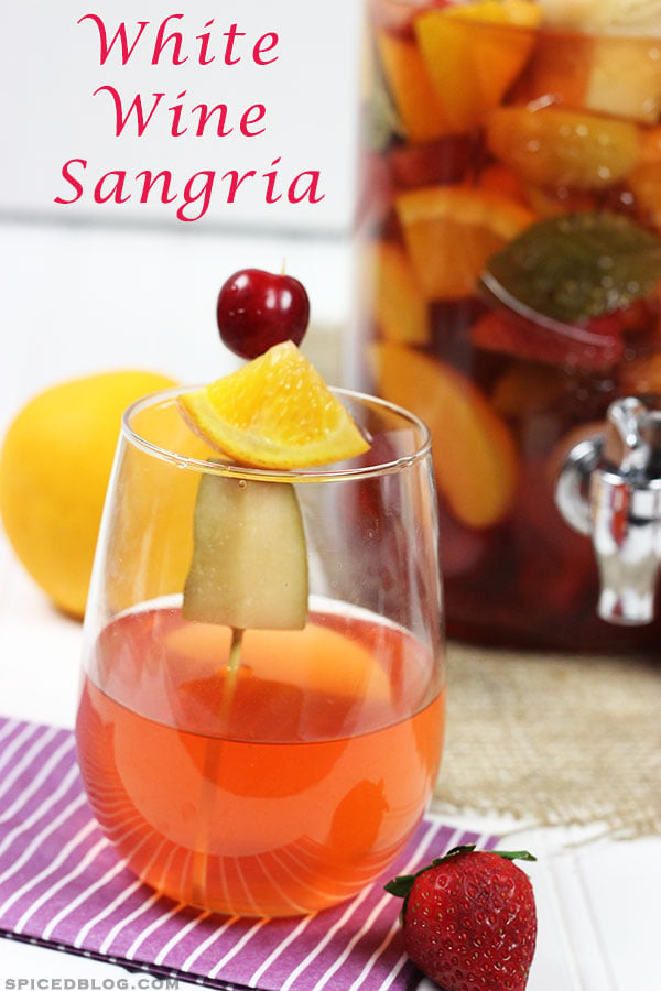 White Wine Summer Sangria #summer #sangria