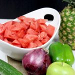 Chilled Watermelon Gazpacho #summer #watermelon