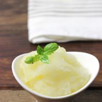 Sparkling Lemon Basil Sorbet: a light and refreshing summer dessert!