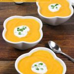 Cold Carrot Soup with Jalapeno Coconut Milk #summer #soup