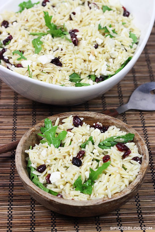 Cranberry & Feta Orzo Pasta Salad