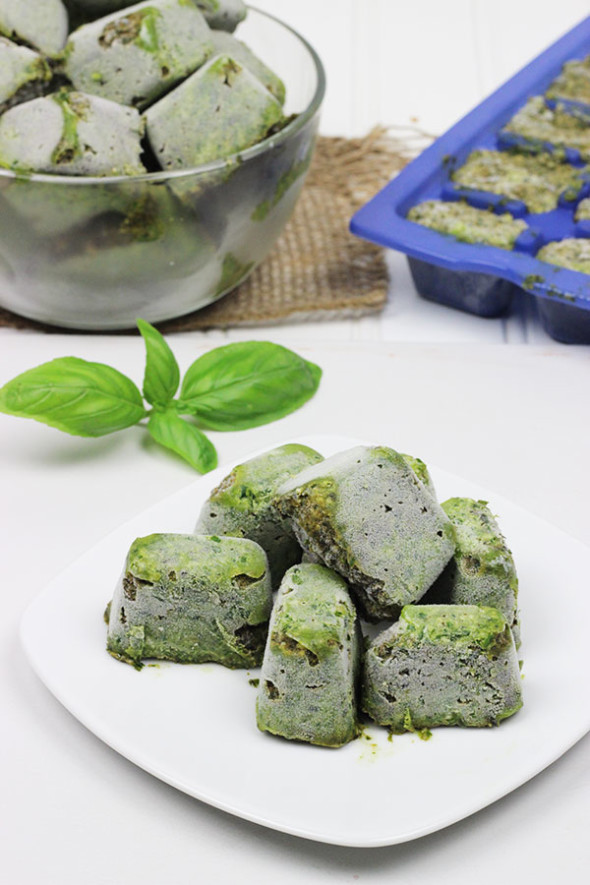 Garden Fresh Basil Pesto (and Pesto Bombs for the winter...)