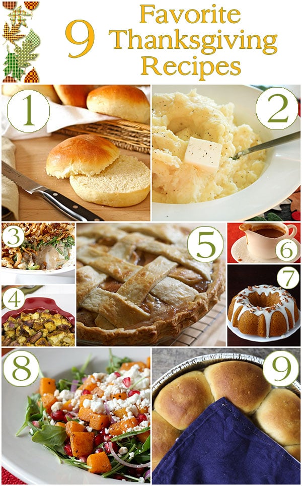9 Favorite Thanksgiving Recipes