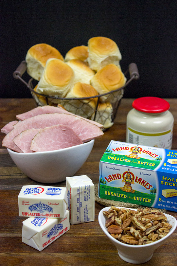 Tasty Ham Sliders with Pecan Butter Spread #HolidayButter #shop