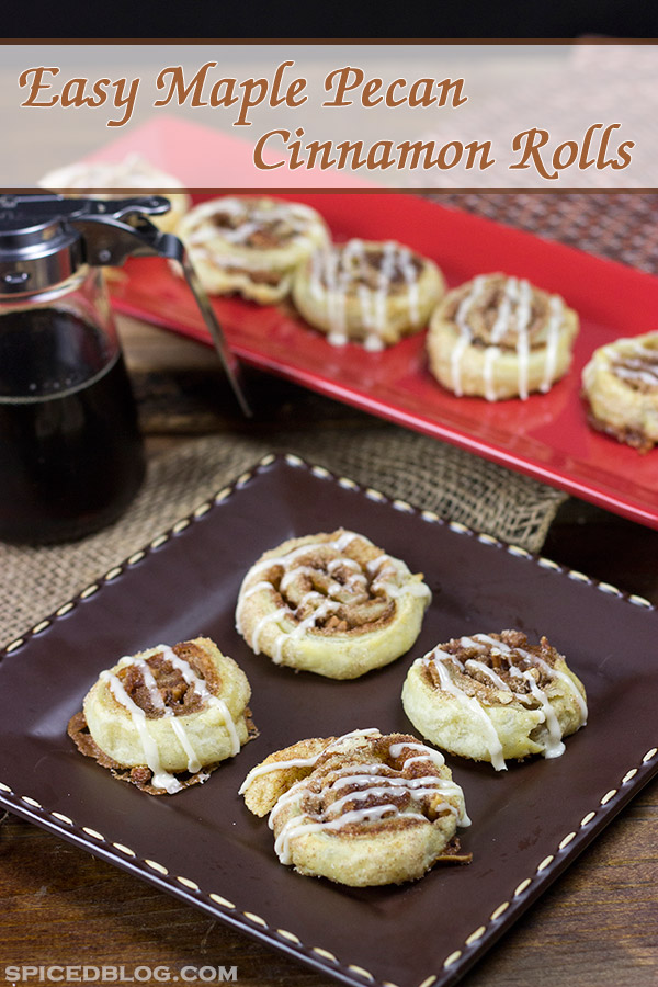Easy Maple Pecan Cinnamon Rolls